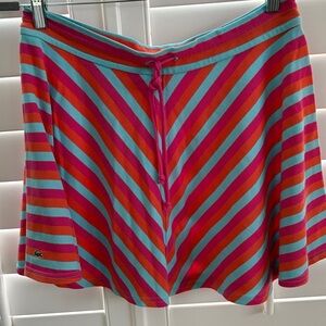Lacoste Women's Striped Skirt - Pink, Orange, Blue